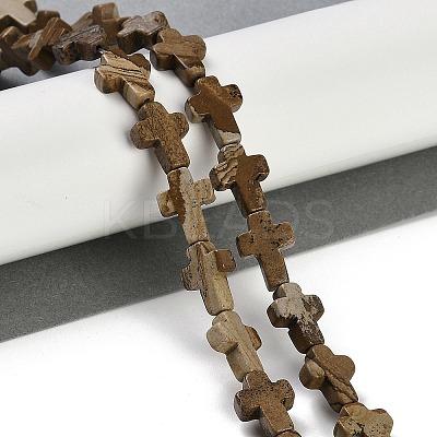 Natural Picture Jasper Beads Strands G-I369-A05-02-1