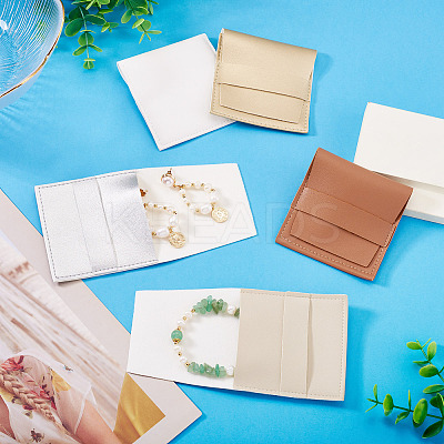 5Pcs 5 Colors Square PU Leather Envelope Pouches ABAG-TA0001-81-1