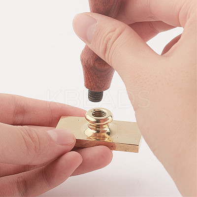 Wax Seal Brass Stamp Head AJEW-WH0215-044-1