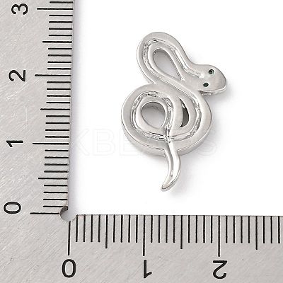 Brass Pave Clear Cubic Zirconia Pendants KK-V016-16P-1