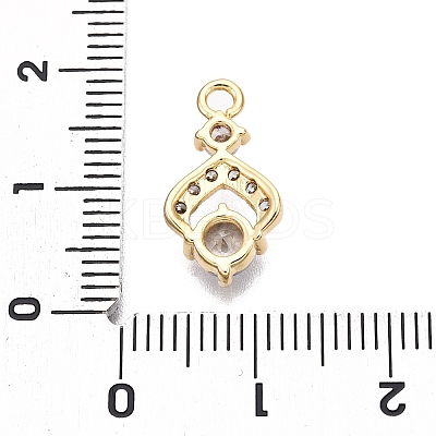 Brass Micro Pave Cubic Zirconia Pendants KK-T070-48G-1
