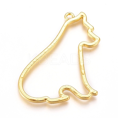 Zinc Alloy Open Back Bezel Pendants PALLOY-D199-12G-1