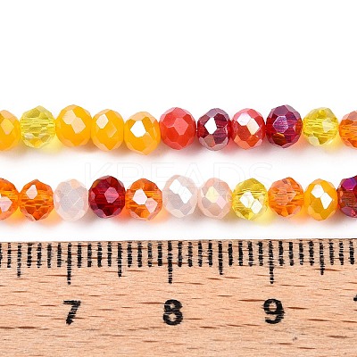 Electroplate Glass Beads Strands GLAA-T023-B16-06-1