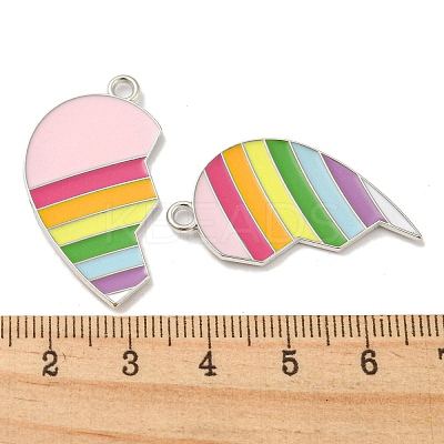 Alloy Enamel Split Pendants FIND-Z026-03E-1
