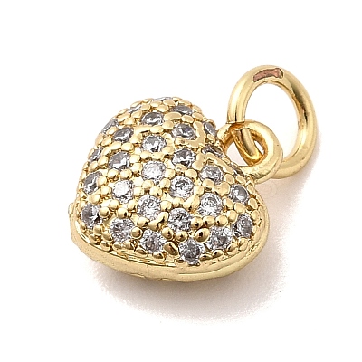 Brass Micro Pave Cubic Zirconia Pendants KK-C137-01G-03-1