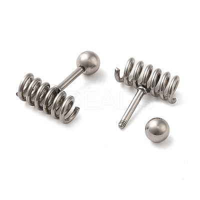 Non-Tarnish 304 Stainless Steel Stud Earrings EJEW-Q795-01P-1