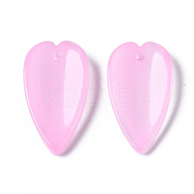 Transparent Spray Painted Glass Pendants GGLA-S054-013E-01-1