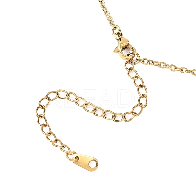 3Pcs 3 Styles Flower Alloy Enamel Pendant 304 Stainless Steel Cable Chain Necklaces for Women NJEW-JN05551-1