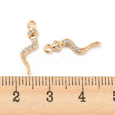 Brass Micro Pave Cubic Zirconia Pendants KK-E090-03G-1