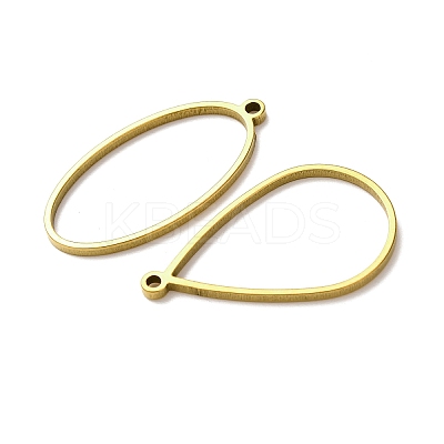 10Pcs 201 Stainless Steel Open Back Bezel Pendant Sets STAS-B101-06B-G-1