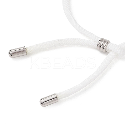 Nylon Round Cord Slider Bracelet Makings AJEW-JB01516-03-1
