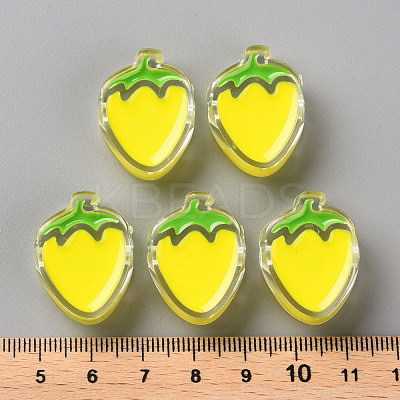Transparent Enamel Acrylic Beads TACR-S155-003H-1