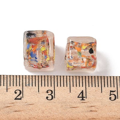 Baking Paint Handmade Gold Sand Lampwork Beads LAMP-P072-01B-01-1