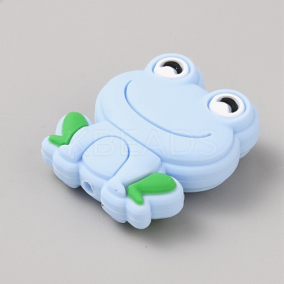 Frog Food Grade Eco-Friendly Silicone Focal Beads LS-SIL-WH0006-29D-1