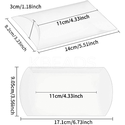 Plastic Pillow Favor Box Candy Treat Gift Box CON-WH0070-98B-1