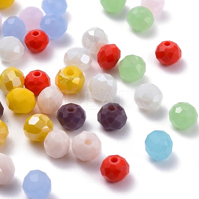 500Pcs 10 Style Opaque Solid Color & Electroplate Glass Beads EGLA-YW0001-20B-1