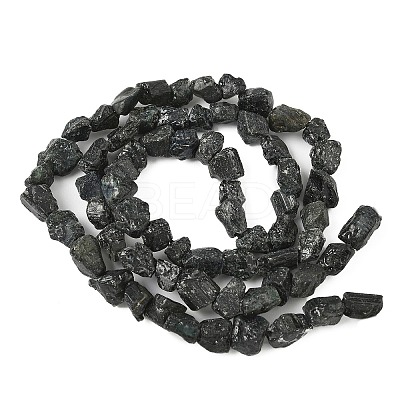 Raw Rough Natural Black Tourmaline Beads Strands G-M453-A01-01-1