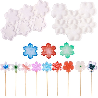 2Pcs 2 Style Food Grade DIY Silicone Molds DIY-SZ0006-12-1