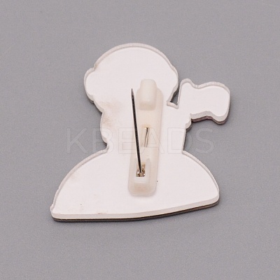 Astronaut with Flag Brooch Pin JEWB-SZC0001-18-1