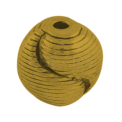 Tibetan Style Alloy Twist Beads TIBEB-5267-AG-NR-1