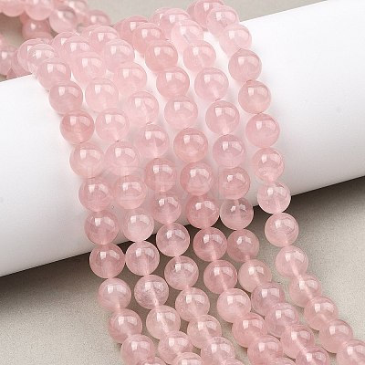 Natural Madagascar Rose Quartz Beads Strands G-Z146-A01-8mm-01-1