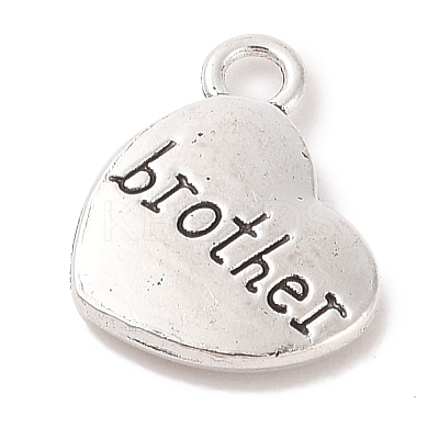 Tibetan Style Heart Alloy Pendants TIBEP-Q043-206-RS-1