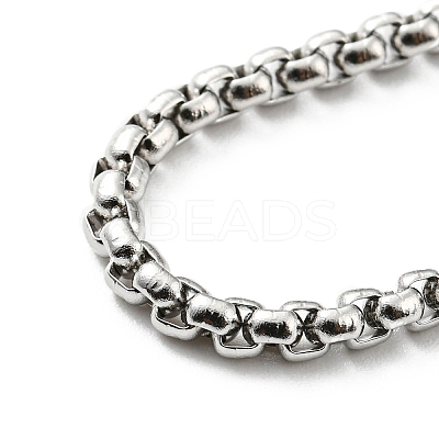 Non-Tarnish 304 Stainless Steel Box Chain Necklace for Men Women NJEW-A008-05P-1