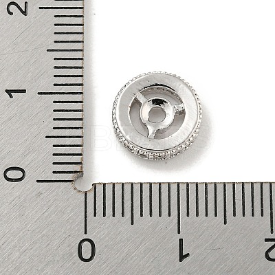 Brass Micro Pave Clear Cubic Zirconia Beads KK-G493-30C-P-1
