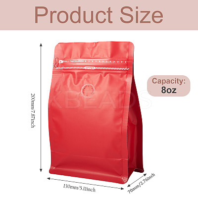 10Pcs BOPP and Aluminized PET and PE Resealable Coffee Zipper Bags with Valve ABAG-TA0001-93D-1