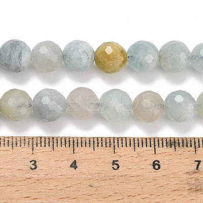 Natural Aquamarine Beads Strands G-L642-F05-8mm-1