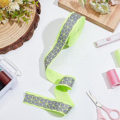 10M Flat Reflective Polyester Grosgrain Ribbon OCOR-BC0006-19A-1