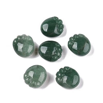 Natural Green Aventurine Footprint Figurines DJEW-N003-02H-1