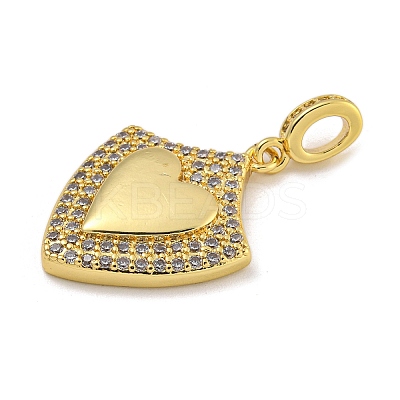 Rack Plating Brass Micro Pave Cubic Zirconia Pendants KK-I718-10G-04-1