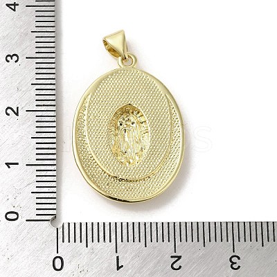 Brass Pave Shell Pendants KK-I708-16O-G-1