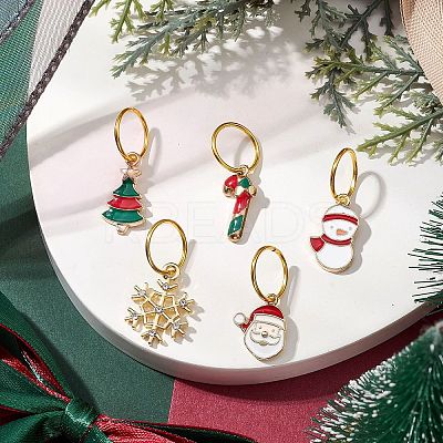 Christmas Theme Iron Dreadlocks Beads OHAR-JH00042-1