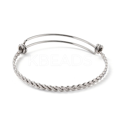 Non-Tarnish 304 Stainless Steel Expandable Bangle for Girl Women BJEW-C003-02P-1