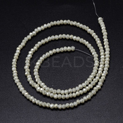 Faceted Rondelle Full Rainbow Plated Electroplate Glass Beads Strands X-EGLA-M004-2mm-A17-1