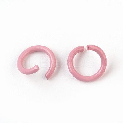 Spray Painted Iron Open Jump Rings IFIN-F149-F11-1