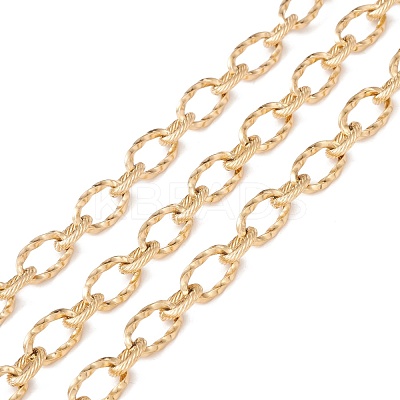 Ion Plating(IP) 304 Stainless Steel Twist Oval Link Chains CHS-E022-01G-1