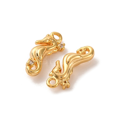 Brass Micro Pave Cubic Zirconia Pendants KK-K382-44G-1