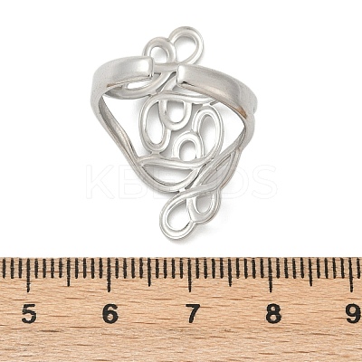 304 Stainless Steel Open Cuff Rings for Women RJEW-U061-02P-1