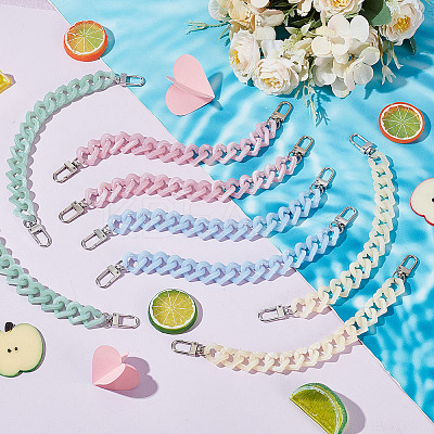 8Pcs 4 Colors Acrylic Boot Strap Chains FIND-GO00003-1