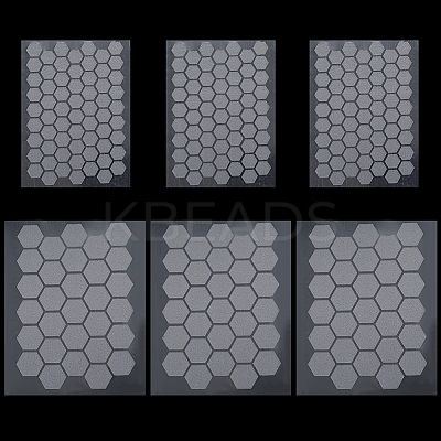 8Pcs 2 Styles PEVA Rubber Anti-Slip Hexagonal Phone Grip Tape Stickers for Phones AJEW-SP0002-64B-01-1