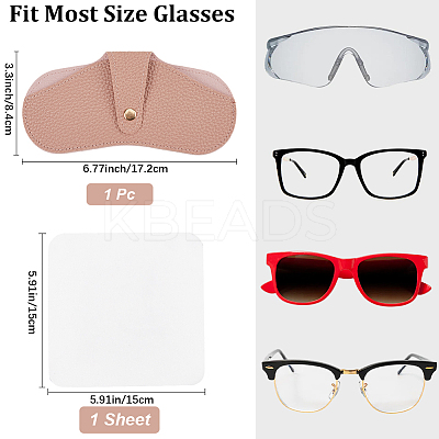 PU Leather Eyeglasses Case AJEW-CN0003-59D-1