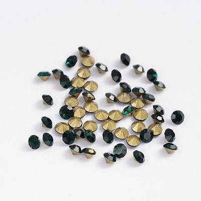 Back Plated Grade A Diamond Glass Pointed Rhinestone RGLA-SS12-010-1