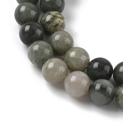 Natural Green Line Jasper Beads Strands G-G735-55-8mm-1