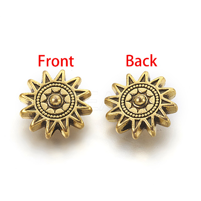 Tibetan Style Alloy Sun Beads TIBEP-GC188-AG-NR-1