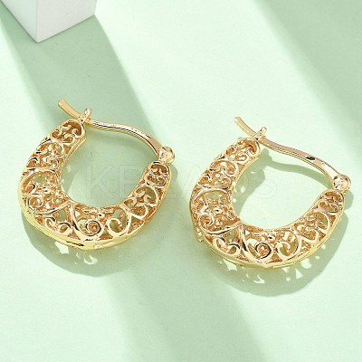 Brass Hoop Earrings for Women EJEW-G436-01G-1
