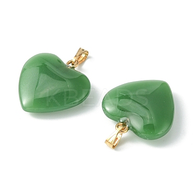 Imitation Jade Glass Pendants GLAA-YW0003-01A-1