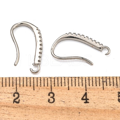 Rack Plating Brass Pave Cubic Zirconia Earring Hooks KK-O143-20P-1